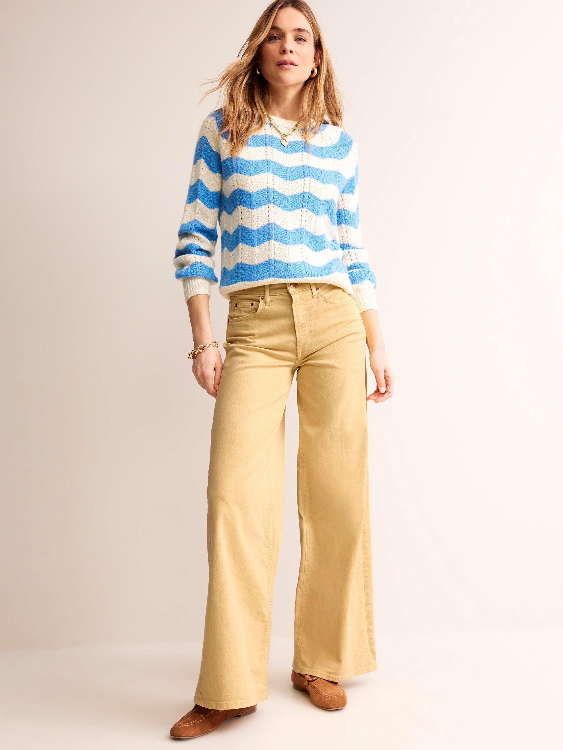 Boden High Rise Wide Leg Jeans, Dusky Citron