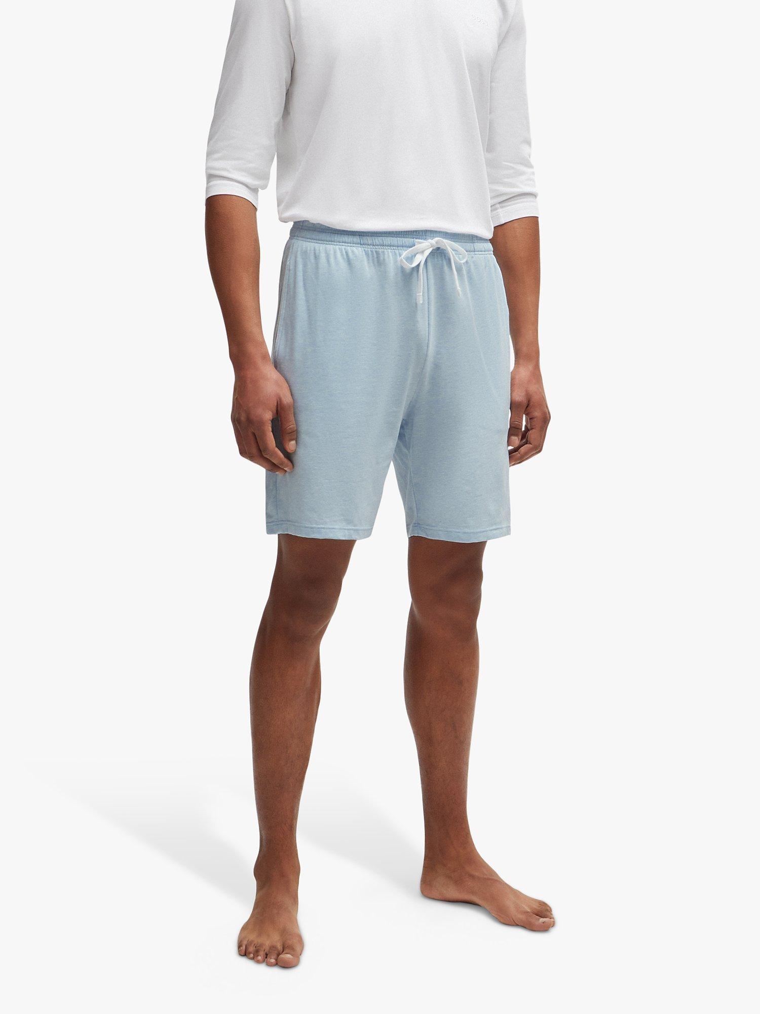 BOSS Embroidery Logo Lounge Shorts, Pastel Blue