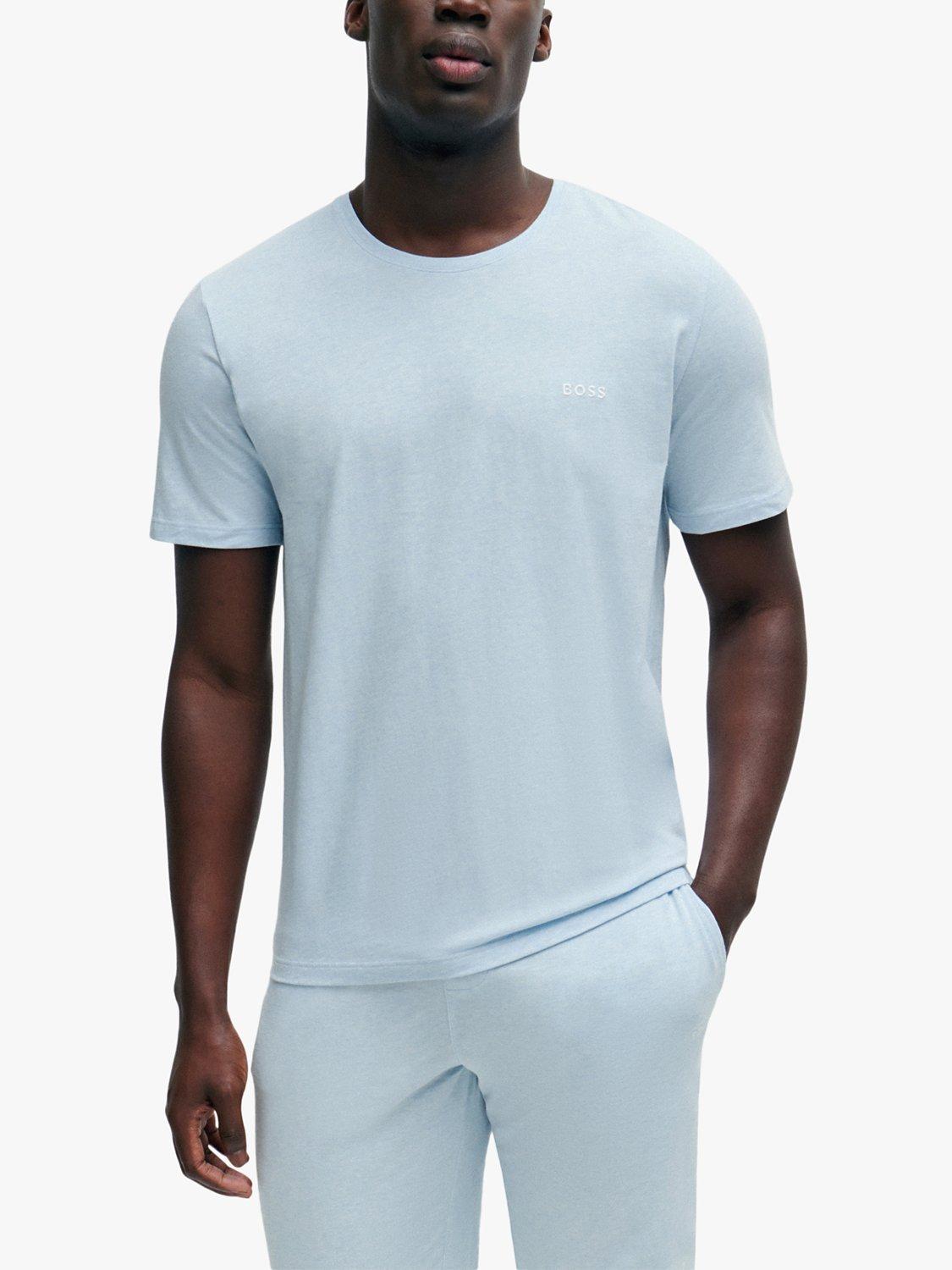 BOSS Embroidery Logo Lounge Top, Pastel Blue