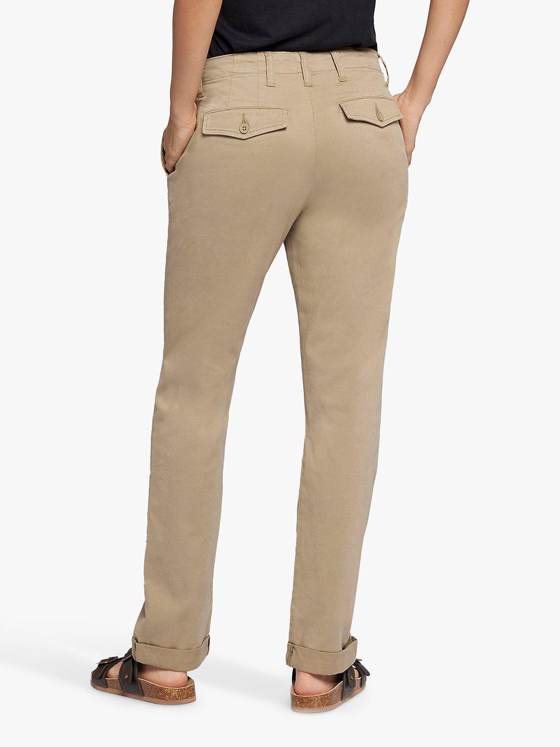Product image 2 of 6, which shows Current/Elliott The Captain Chino Trousers, Khaki, W23/L27