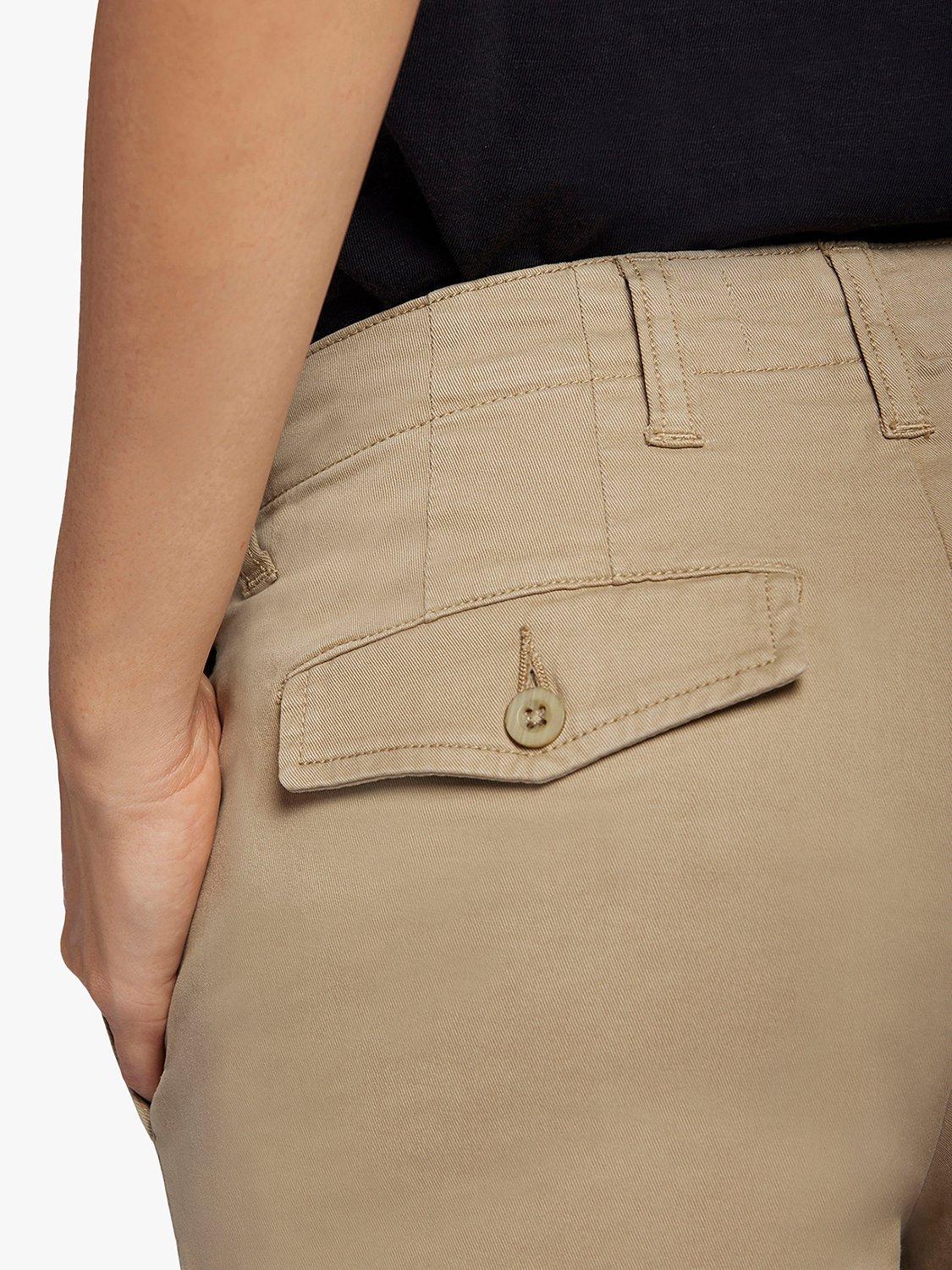 Product image 6 of 6, which shows Current/Elliott The Captain Chino Trousers, Khaki, W23/L27