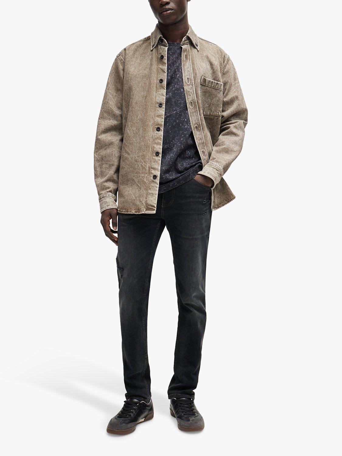 Product image 3 of 6, which shows BOSS Delaware Slim Fit Jeans, Dark Grey, 31R