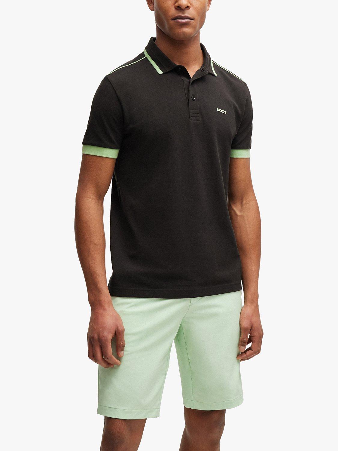 BOSS Paddy 016 Short Sleeve Polo Shirt, Charcoal