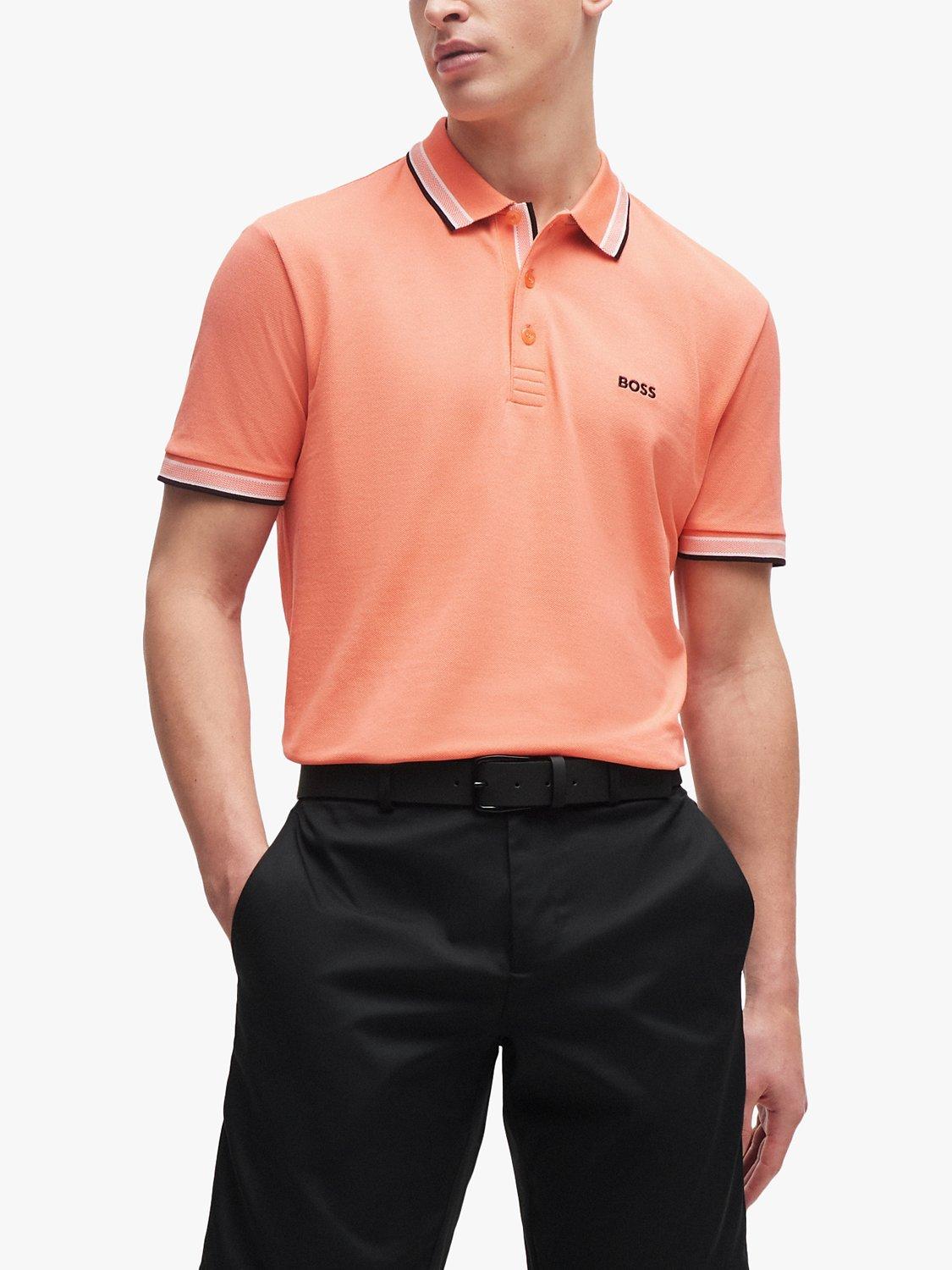 BOSS Essentials Short Sleeve Polo Shirt, Open Red