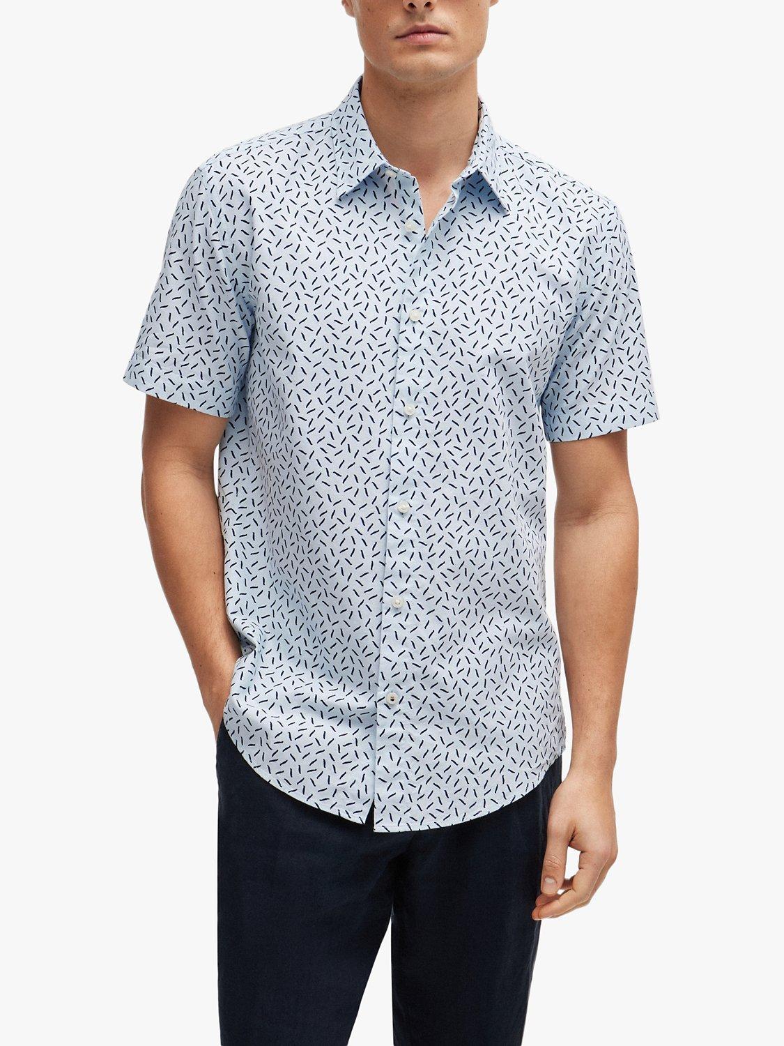 BOSS Slim Fit Roan Ken Shirt, Light Blue
