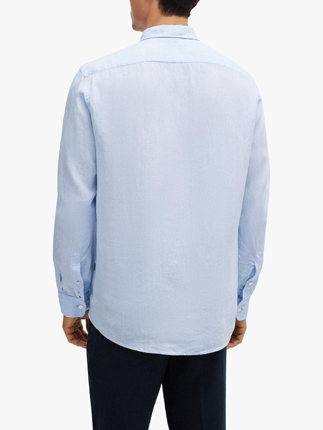 BOSS Liam Long Sleeve Shirt, Pastel Blue, XXL