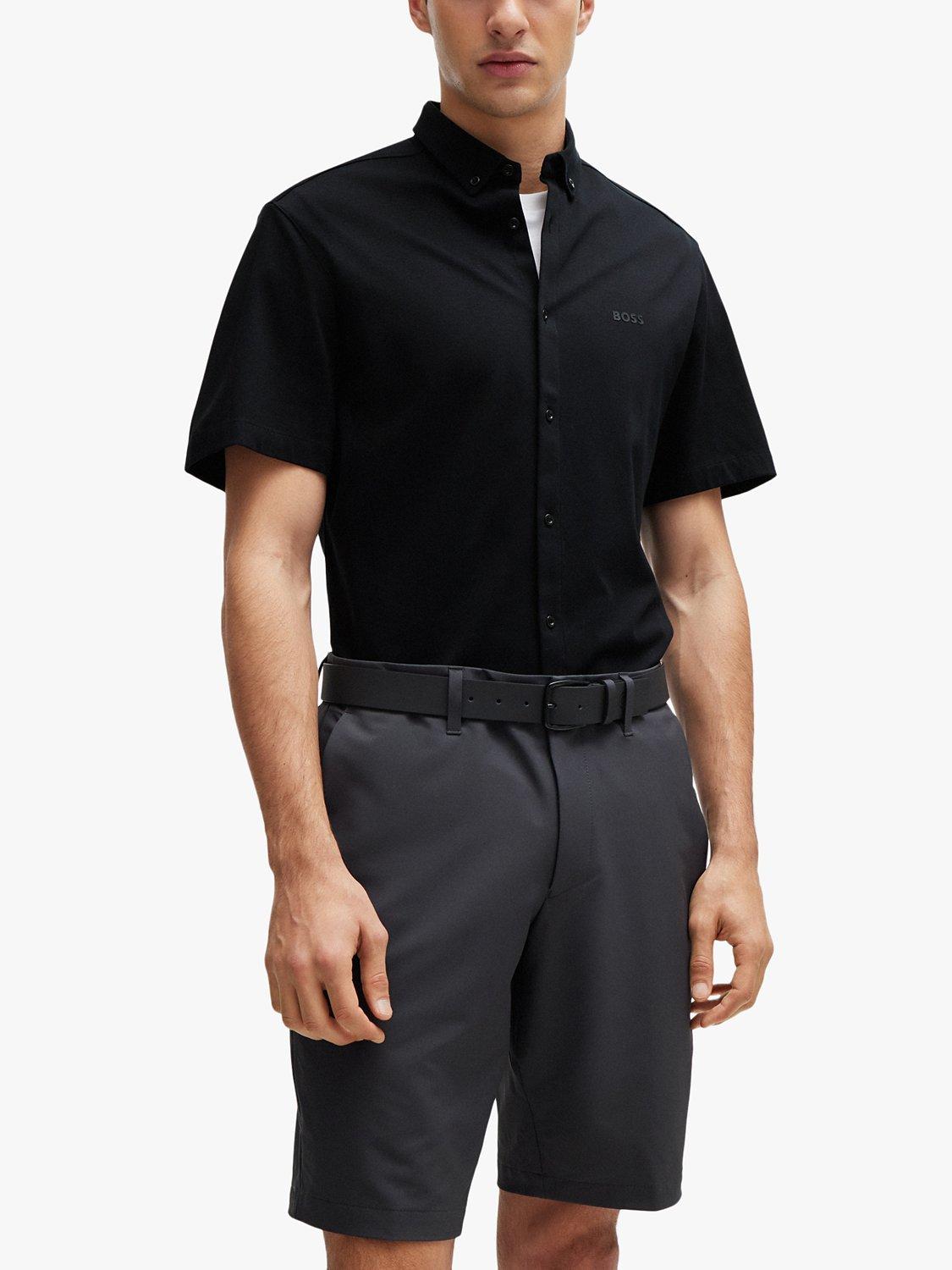 BOSS Cotton Motion Jersey Shirt, Black