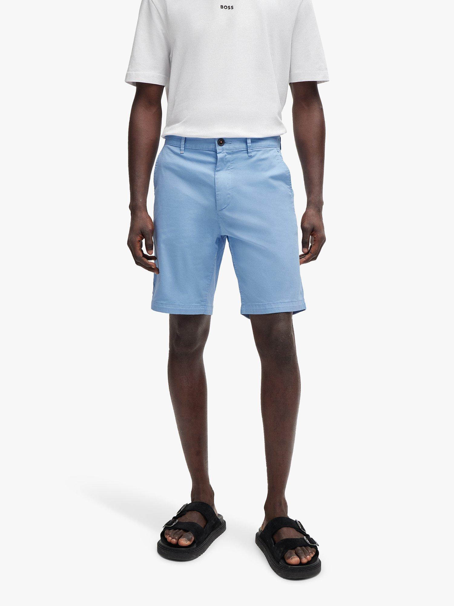 Product image 1 of 6, which shows BOSS Slim Fit Chino Shorts, Pastel Blue, 35