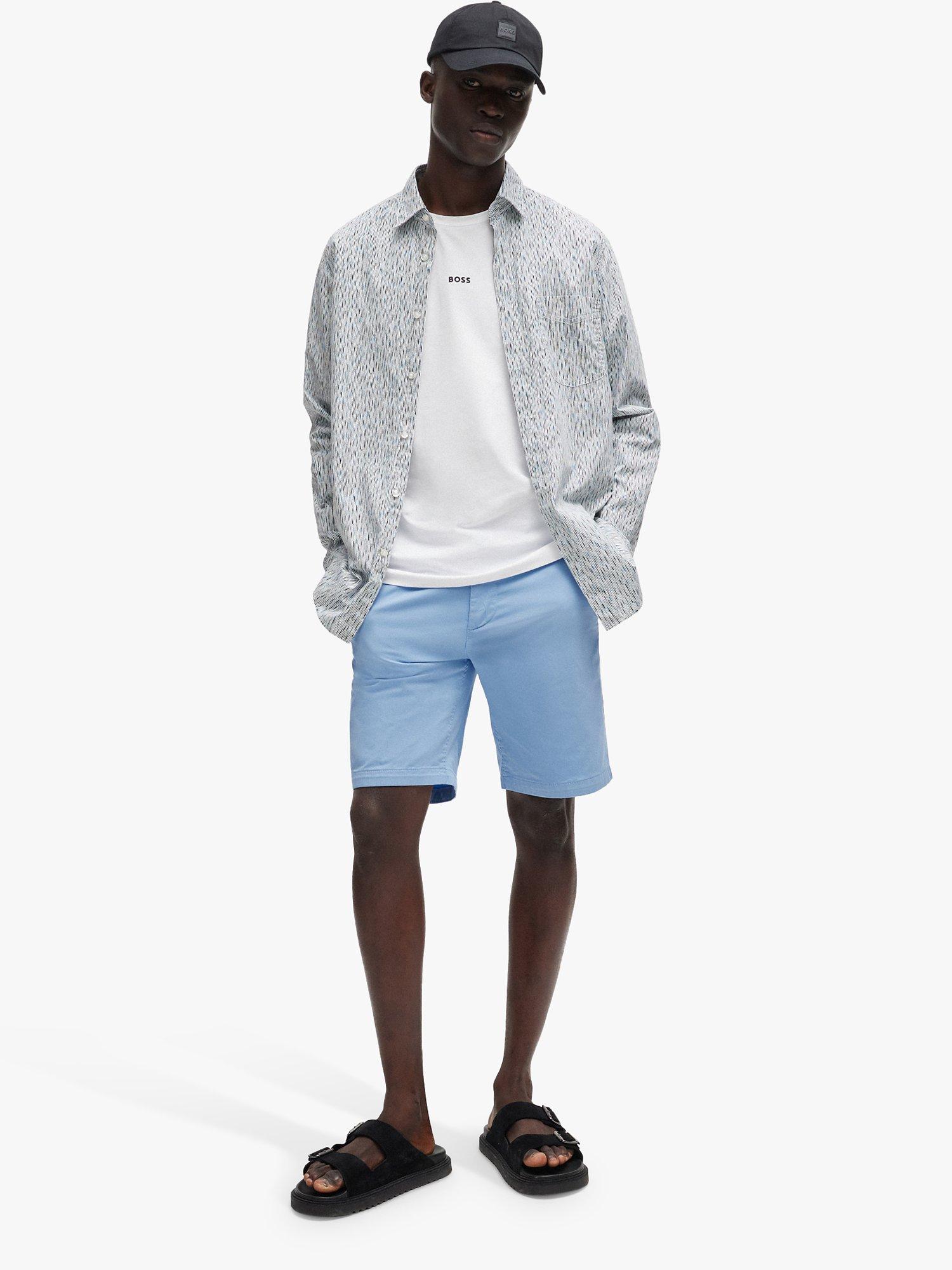 Product image 4 of 6, which shows BOSS Slim Fit Chino Shorts, Pastel Blue, 35