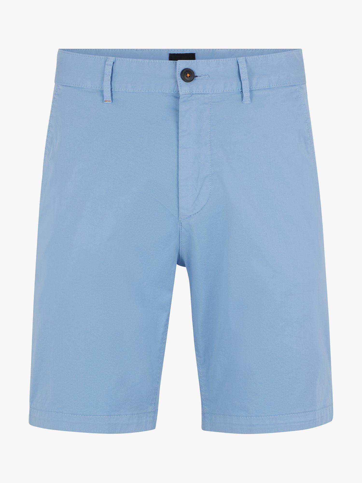 BOSS Slim Fit Chino Shorts, Pastel Blue, 35