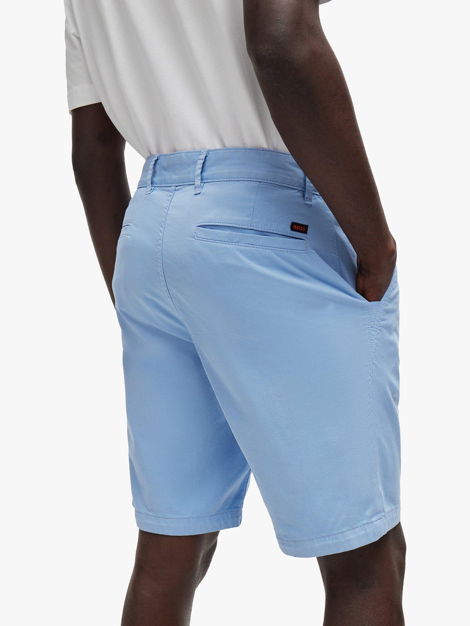 Product image 3 of 6, which shows BOSS Slim Fit Chino Shorts, Pastel Blue, 35
