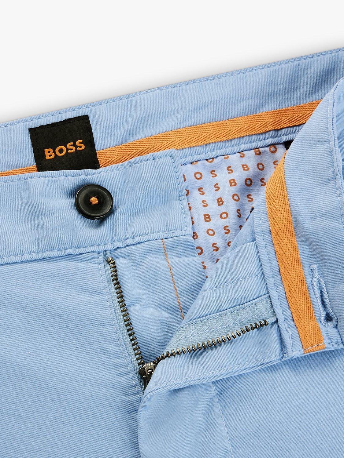 BOSS Slim Fit Chino Shorts, Pastel Blue, 35