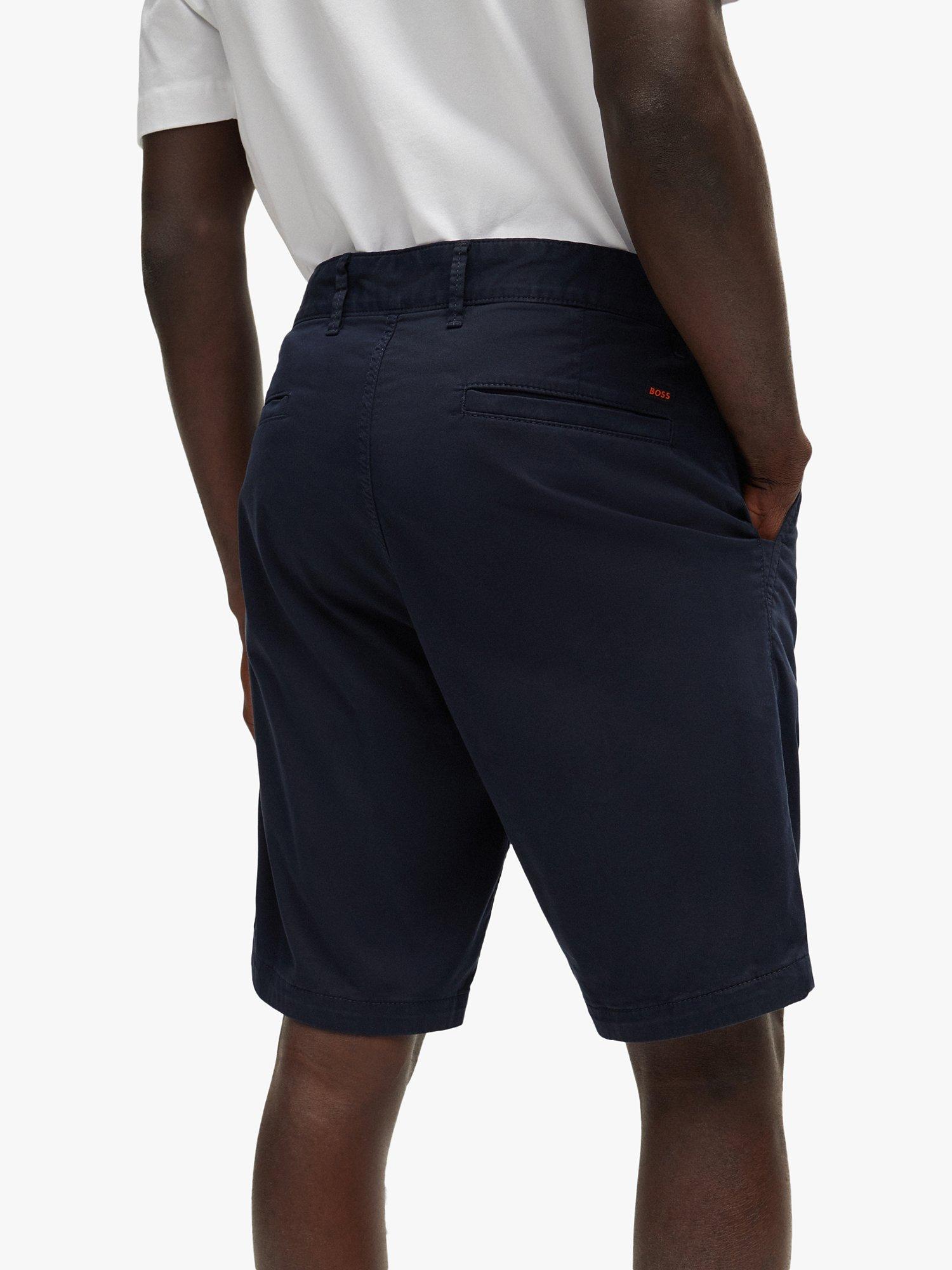 BOSS Slim Fit Chino Shorts, Navy, 38