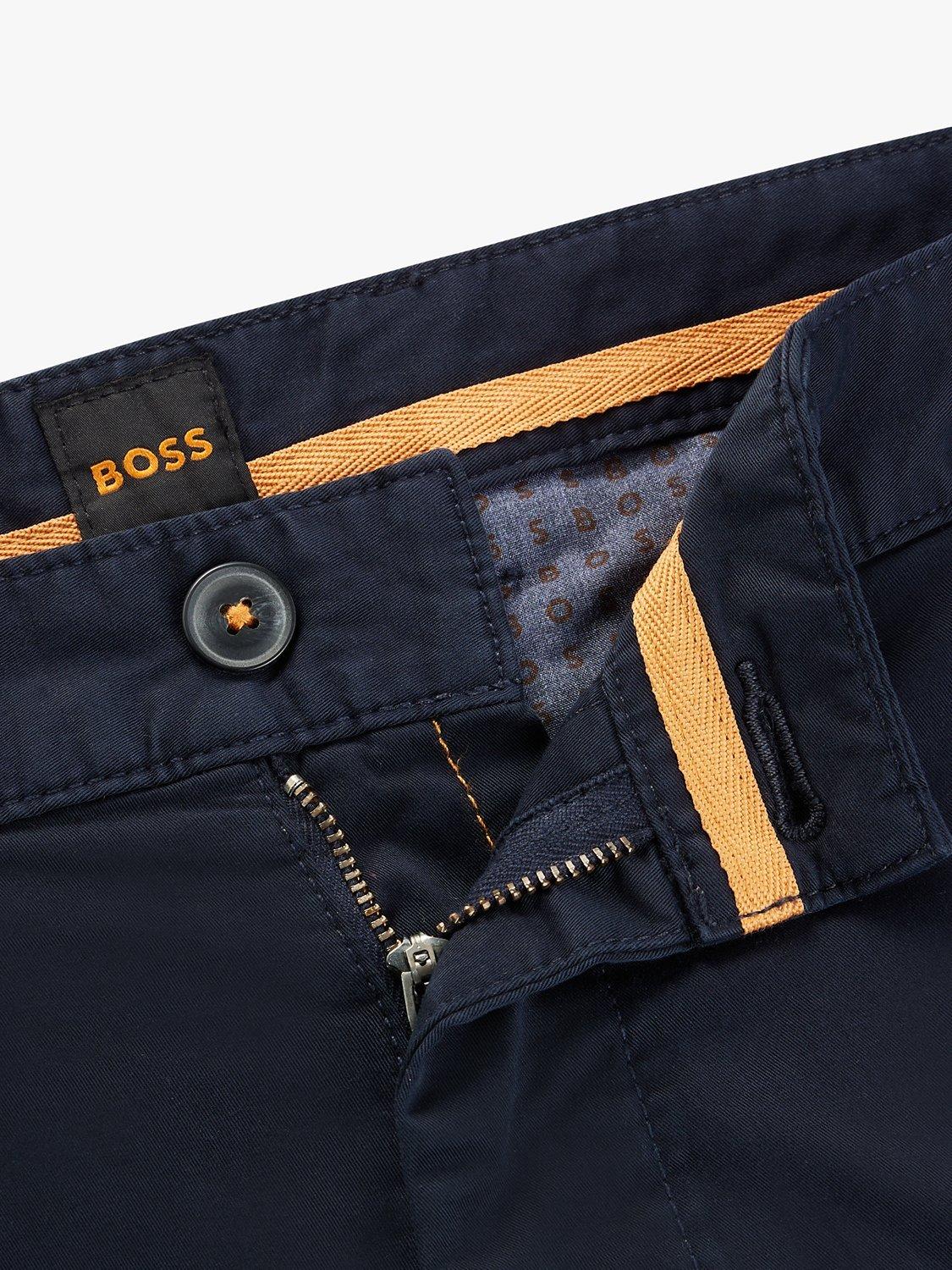 BOSS Slim Fit Chino Shorts, Navy, 38