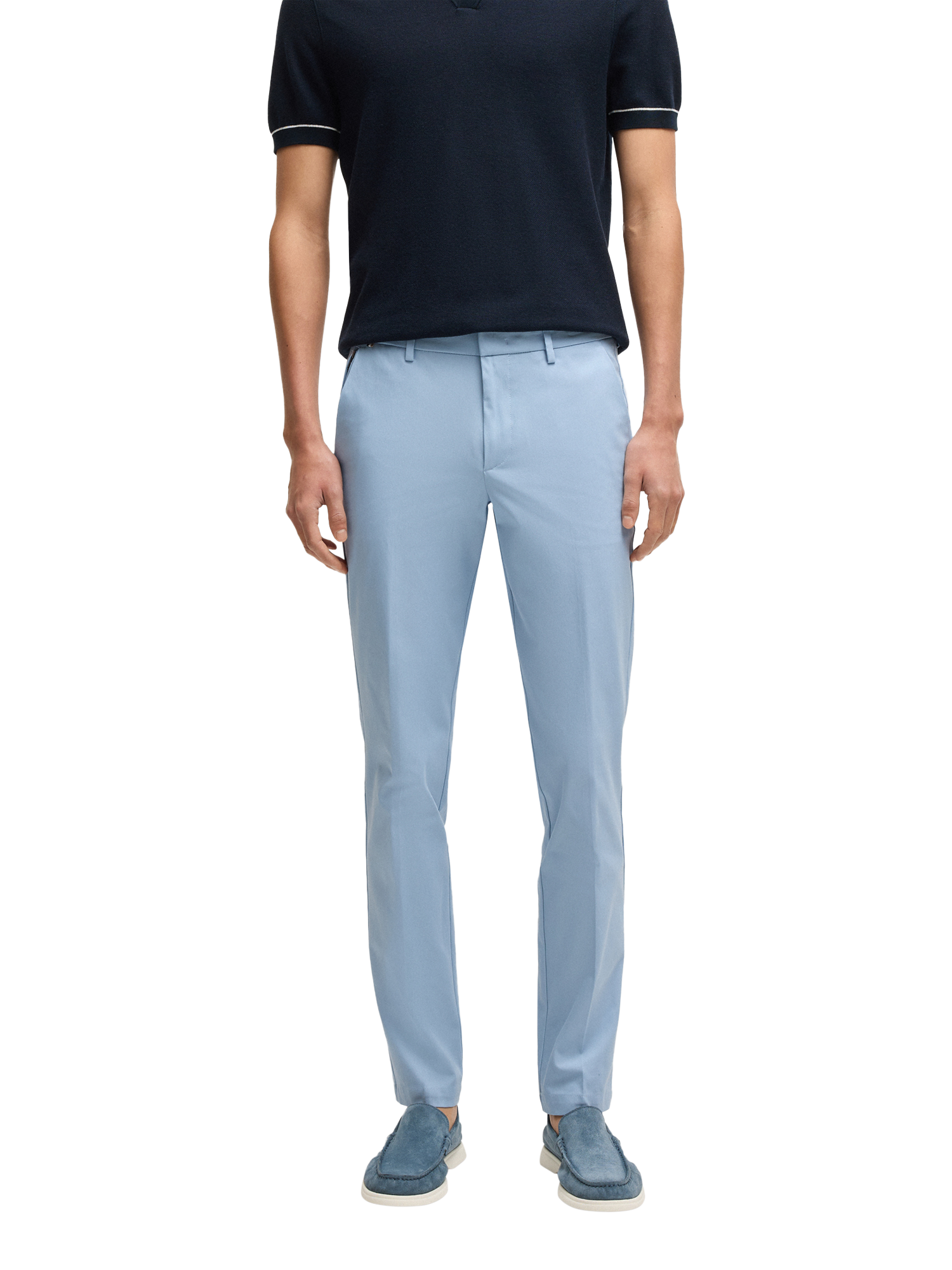 BOSS Kaito Cotton Blend Slim Fit Trousers