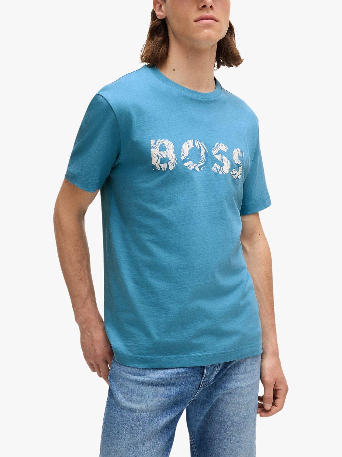 BOSS Short Sleeve T-Shirt, Open Blue