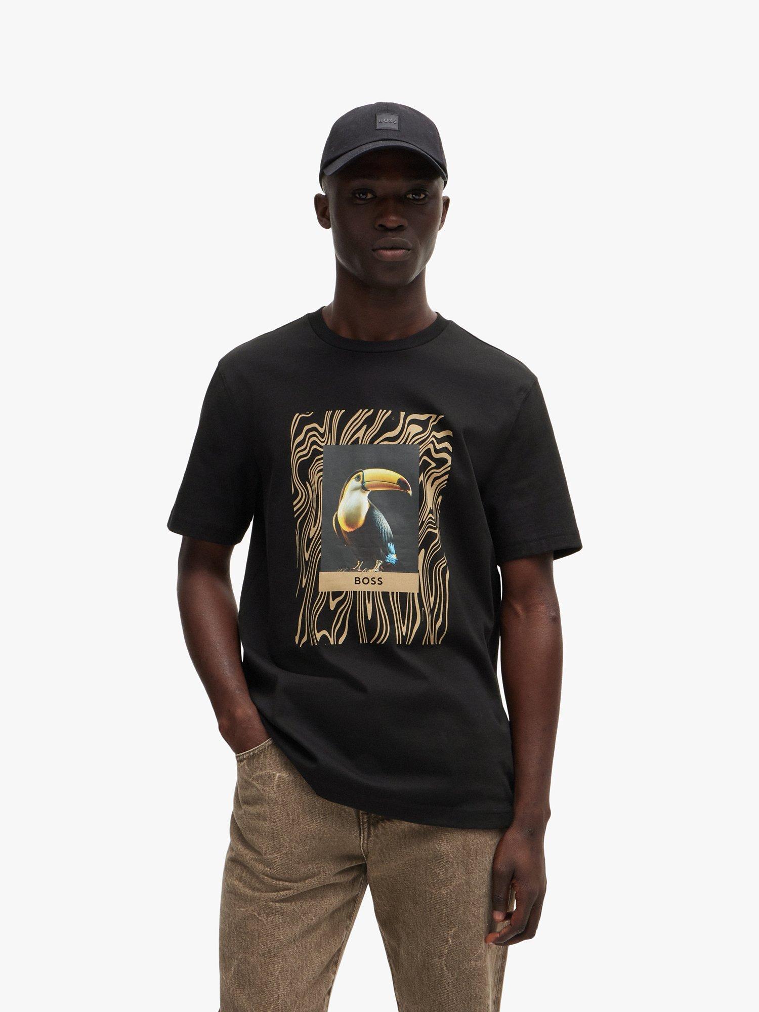 BOSS Tucan Regular Fit T-Shirt, Black