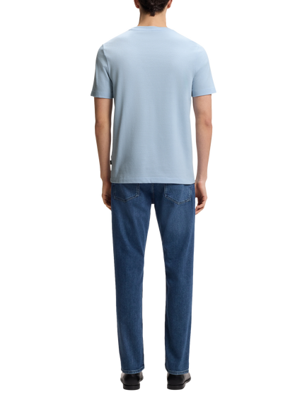 BOSS Tiburt Textured T-Shirt - view 2, Light Blue