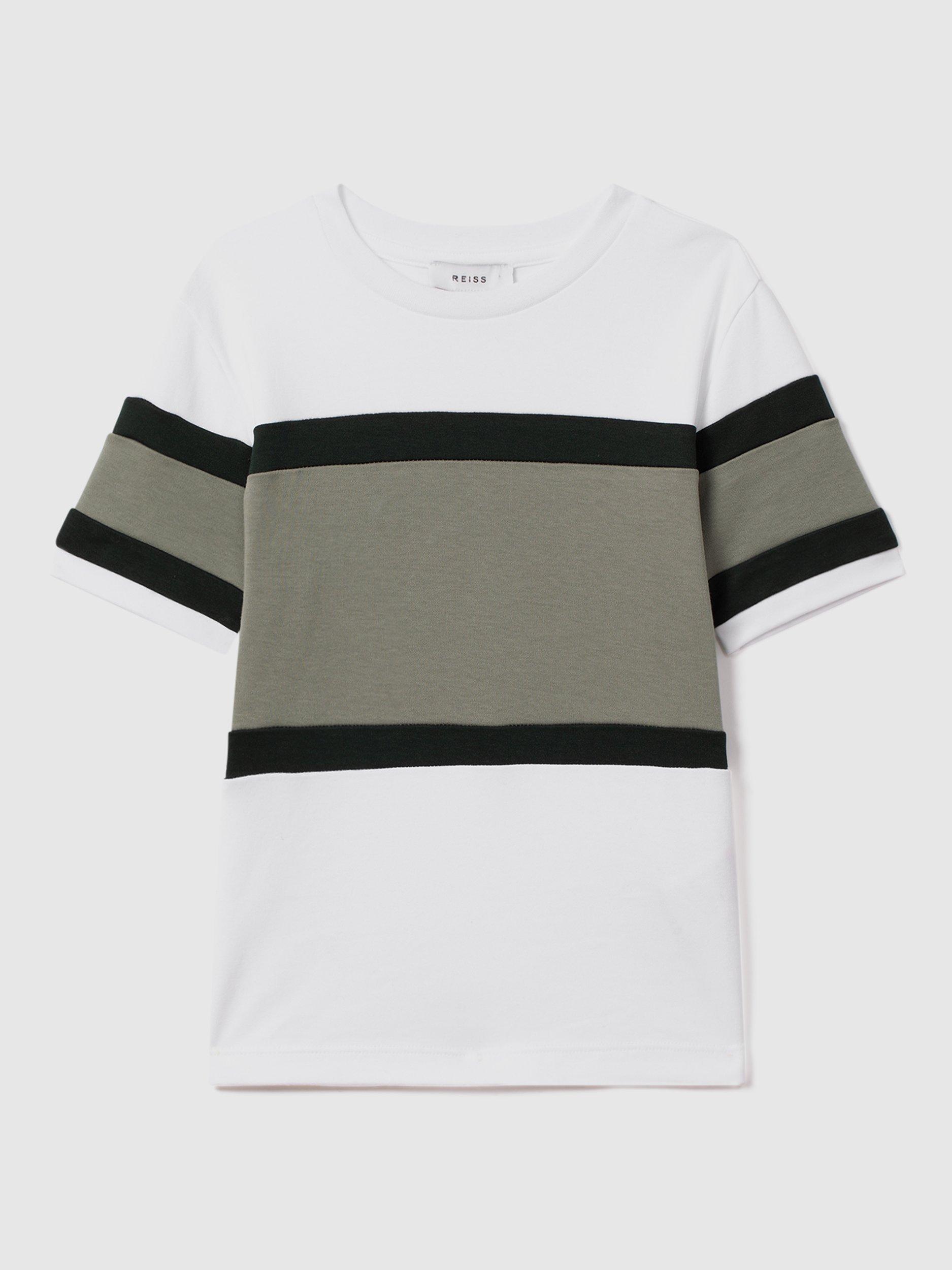 Reiss Kids' Auckland Short Sleeve Crew Neck T-Shirt, Green