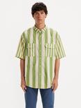 Levi's Skate Short Sleeve Woven Shirt, Green/White