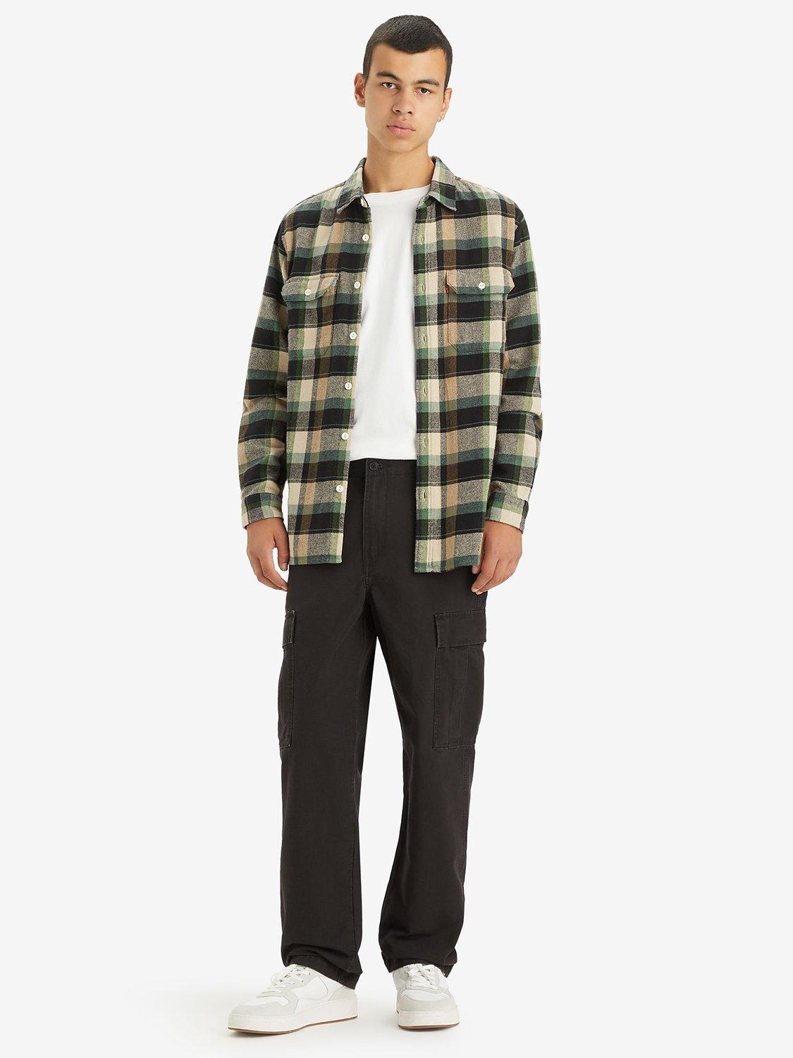 Product image 1 of 4, which shows Levi's XX Straight Fit Cargo Trousers, Meteorite Canvas, 30R