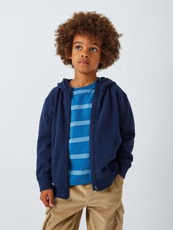 John Lewis Kids' Zip Through Hoodie, Blue, Blue