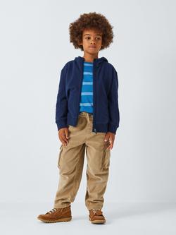 John Lewis Kids' Zip Through Hoodie, Blue - view 2, Blue