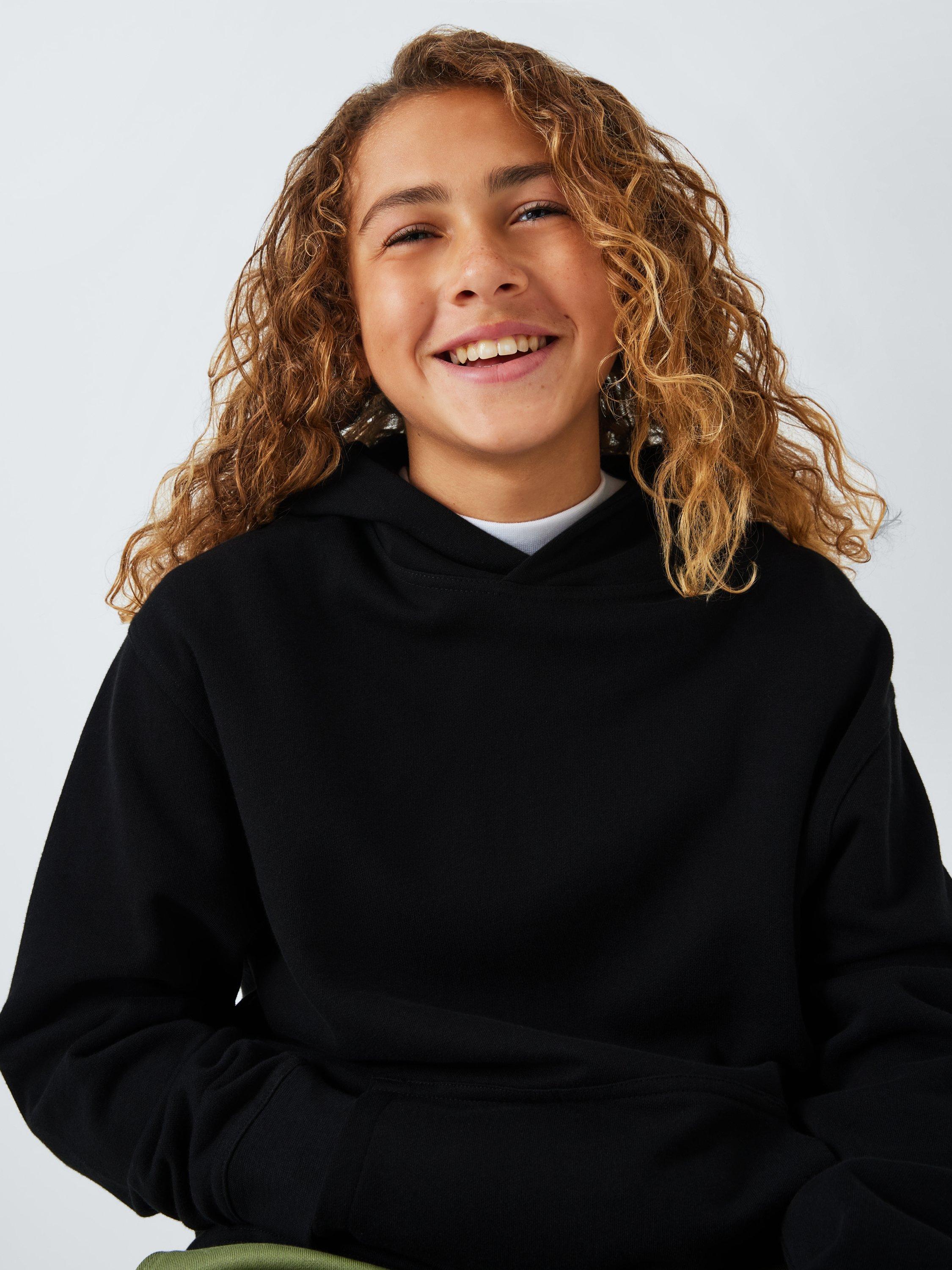 Product image 1 of 7, which shows John Lewis Kids' Hoodie, Black, 11 years