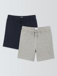 John Lewis Kids' Jersey Shorts, Pack of 2, Multi