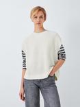 John Lewis ANYDAY Tape Yarn Knit Top, Cream