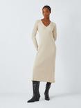 John Lewis ANYDAY Ribbed Knit Maxi Dress, Natural, Natural