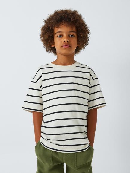 John Lewis Kids' Breton Stripe T-Shirt, Multi, Multi