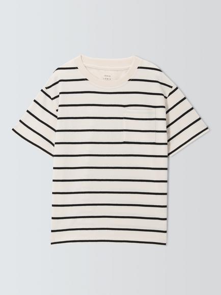 John Lewis Kids' Breton Stripe T-Shirt, Multi - view 2, Multi