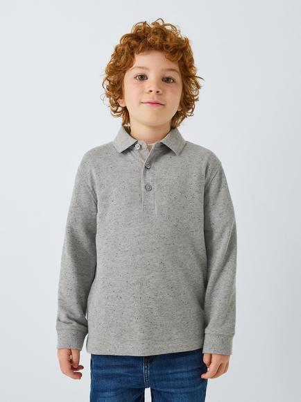 John Lewis Kids' Pique Cotton Polo Shirts, Pack of 2, Multi - view 2, Multi