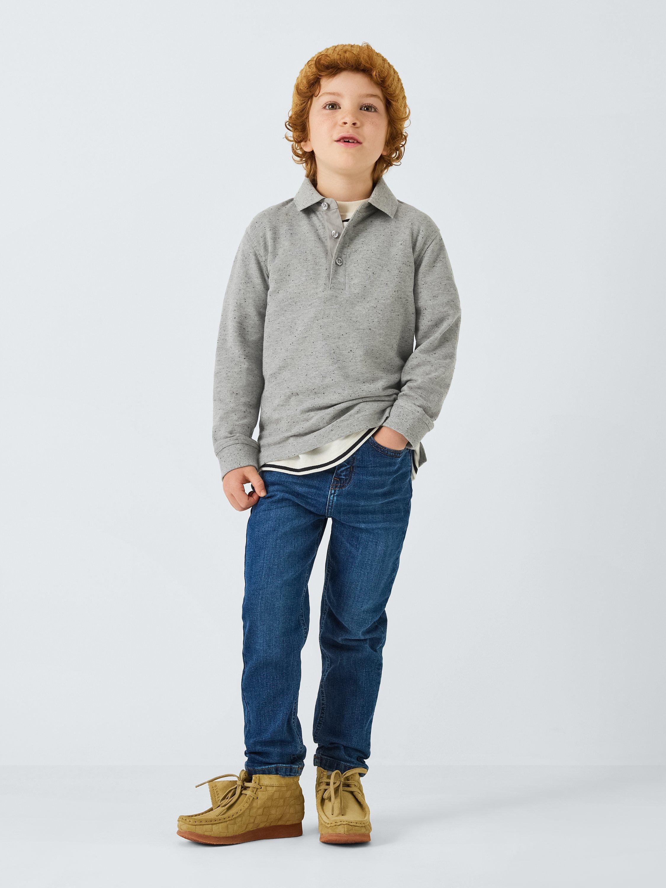 Product image 7 of 8, which shows John Lewis Kids' Pique Cotton Polo Shirts, Pack of 2, Multi, 7 years