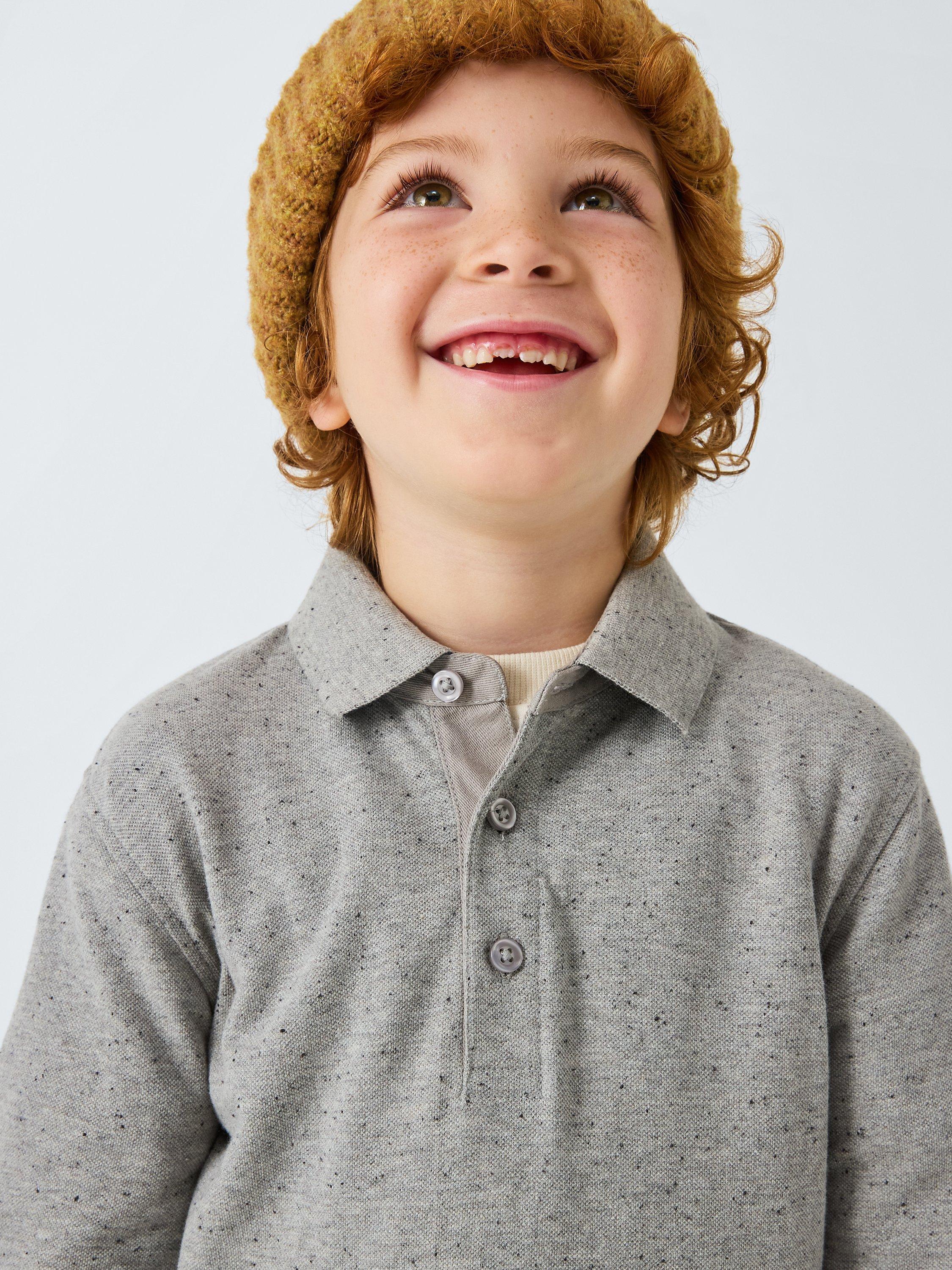 John Lewis Kids' Pique Cotton Polo Shirts, Pack of 2, Multi