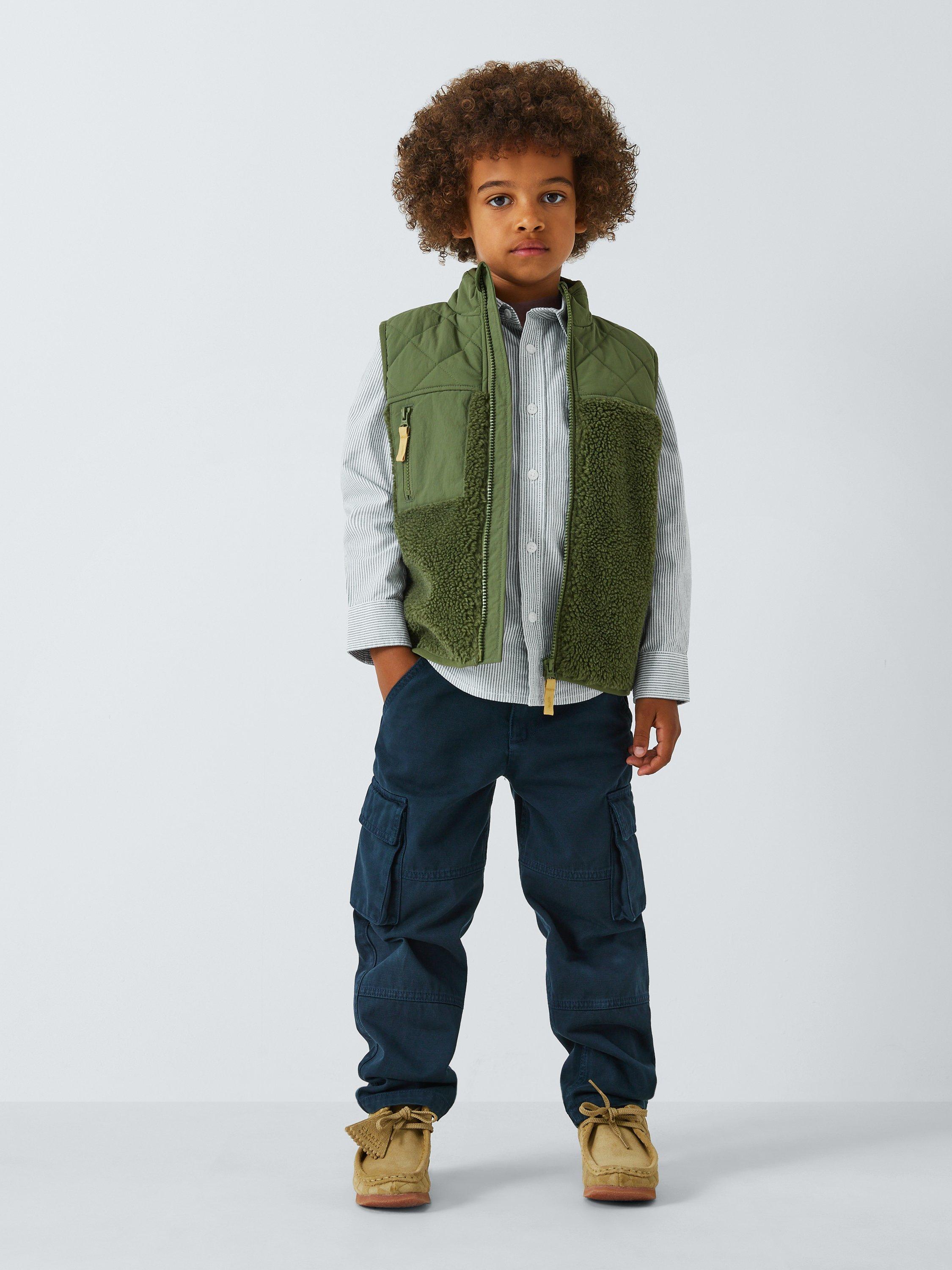 John Lewis Kids' Patch Pocket Oxford Stripe Shirt, Blue, 12 years