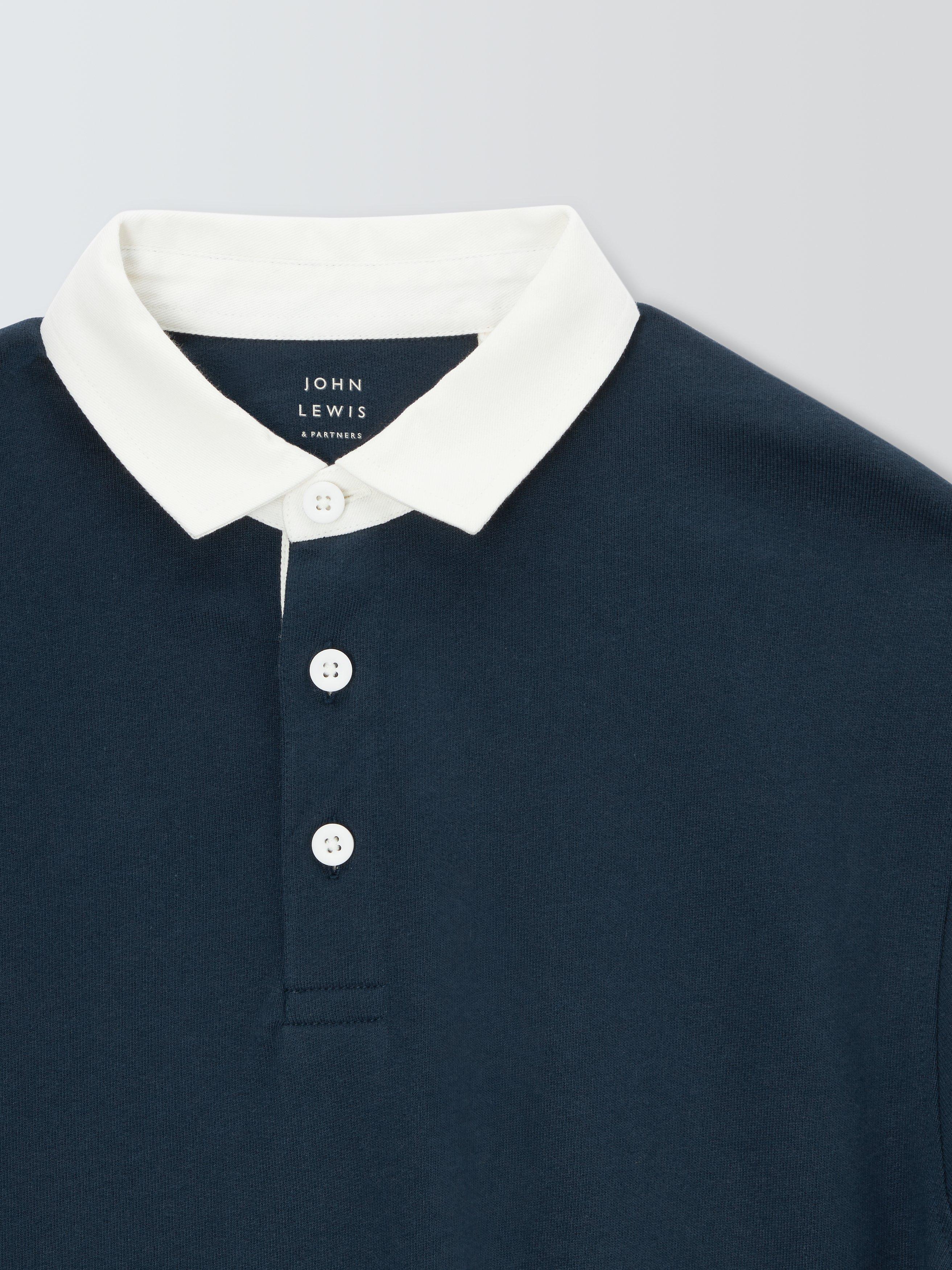 Product image 6 of 7, which shows John Lewis Kids' Rugby Top, Navy, 10 years