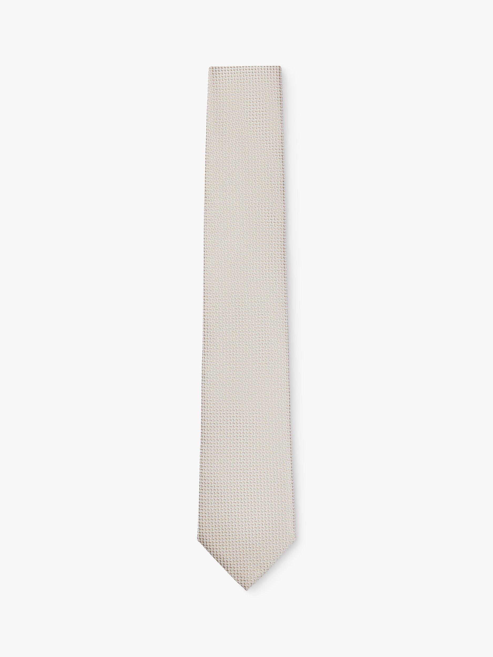 BOSS Tailored Timeless Silk Blend Tie, Light Beige