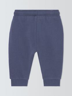 John Lewis ANYDAY Baby Cotton Joggers - view 2, Blue