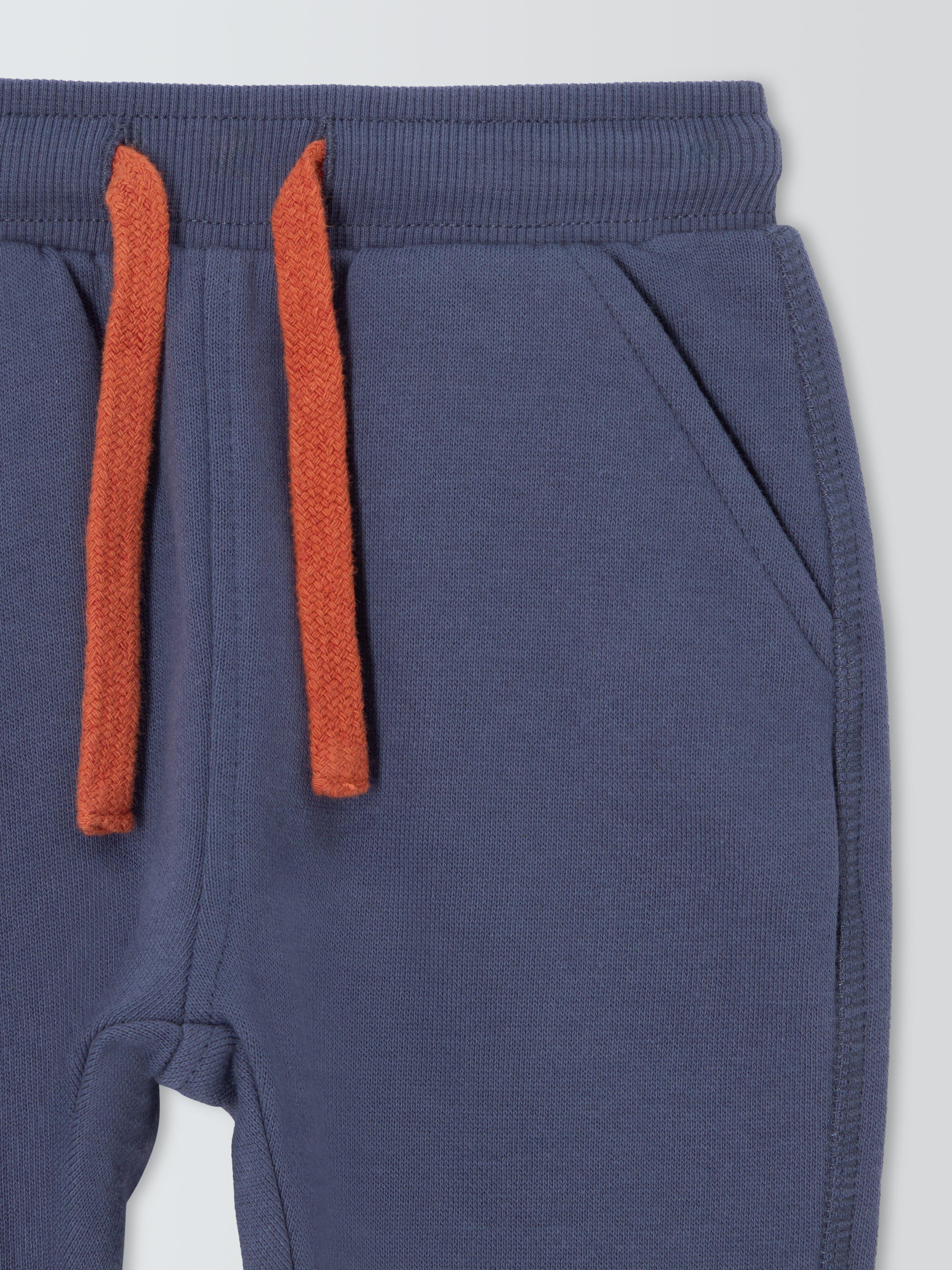 Product image 3 of 3, which shows John Lewis ANYDAY Baby Cotton Joggers, Blue, 18-24 months