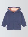 John Lewis ANYDAY Baby Cotton Hoodie, Blue