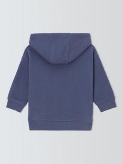 John Lewis ANYDAY Baby Cotton Hoodie - view 2, Blue