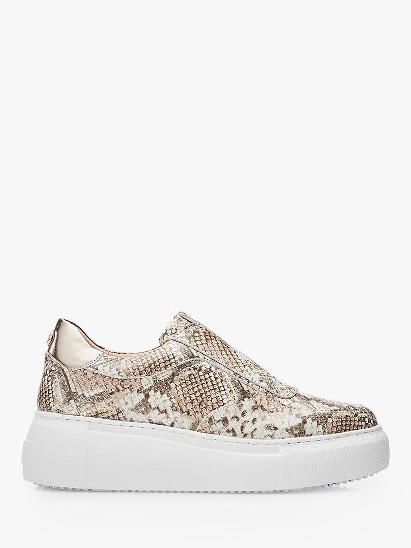 Moda in Pelle Althea Slip-On Leather Trainers, Natural