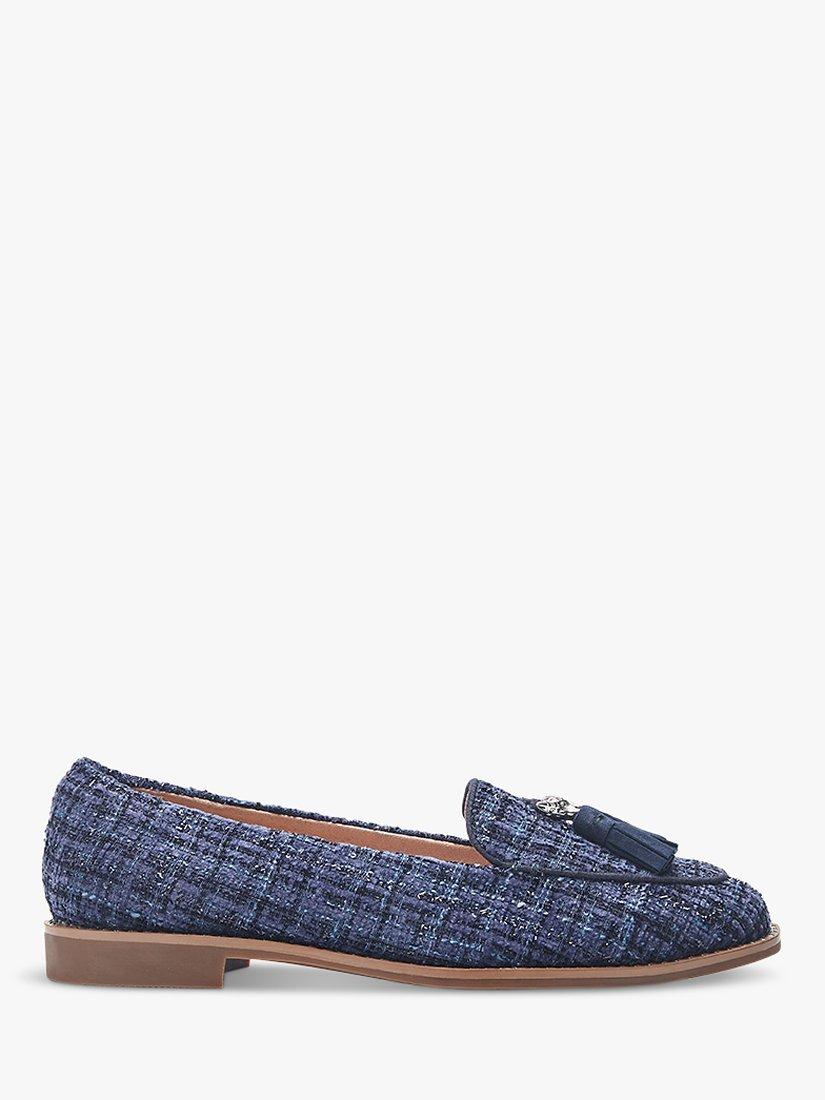 Moda in Pelle Emma Rose Tweed Loafers, Navy