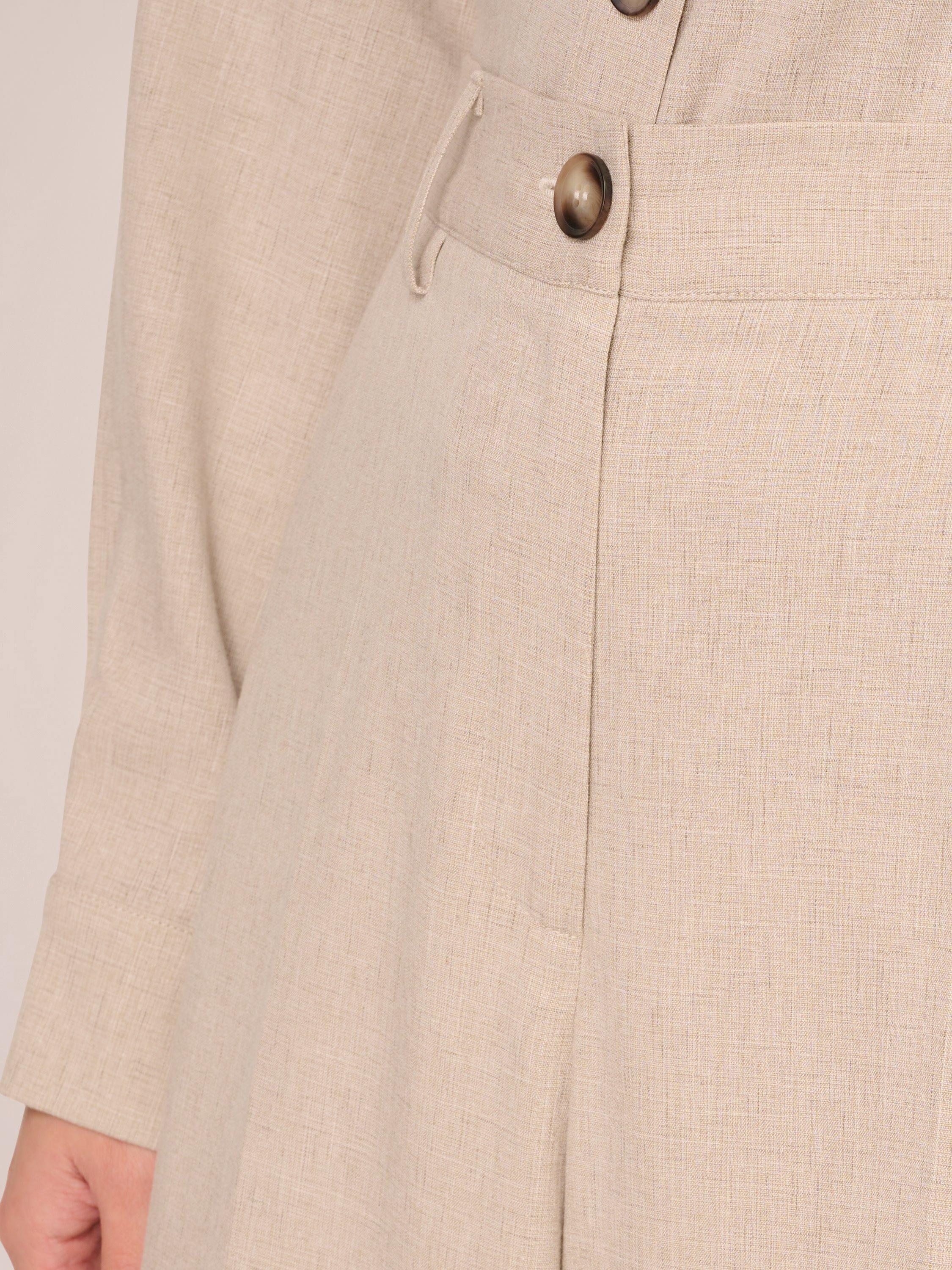 Product image 5 of 7, which shows Adrianna Papell Wide Leg Utility Trousers, Flax, 6