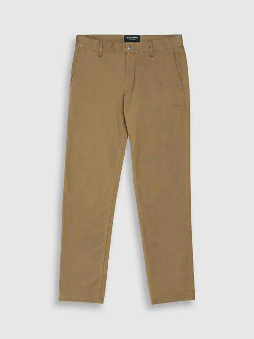 Product image 4 of 7, which shows Rodd & Gunn Thomas Road Stretch Cotton Custom Fit Chino Trousers, Camel, 28S