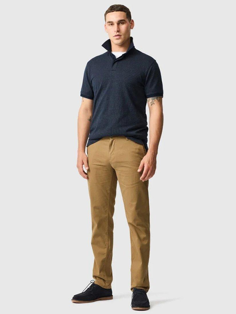 Product image 2 of 7, which shows Rodd & Gunn Thomas Road Stretch Cotton Custom Fit Chino Trousers, Camel, 28S