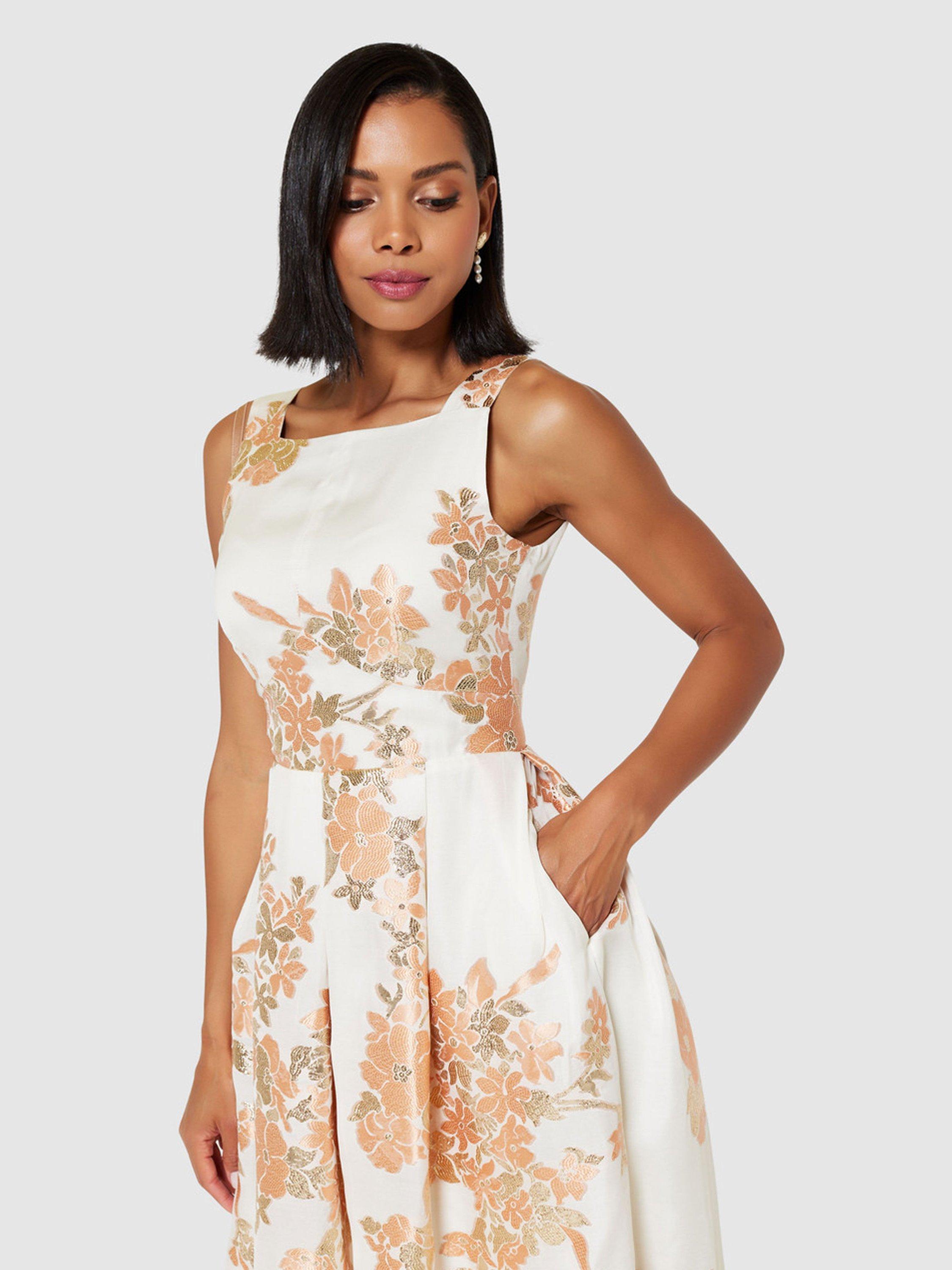 Closet London A-Line Jacquard Midi Dress
