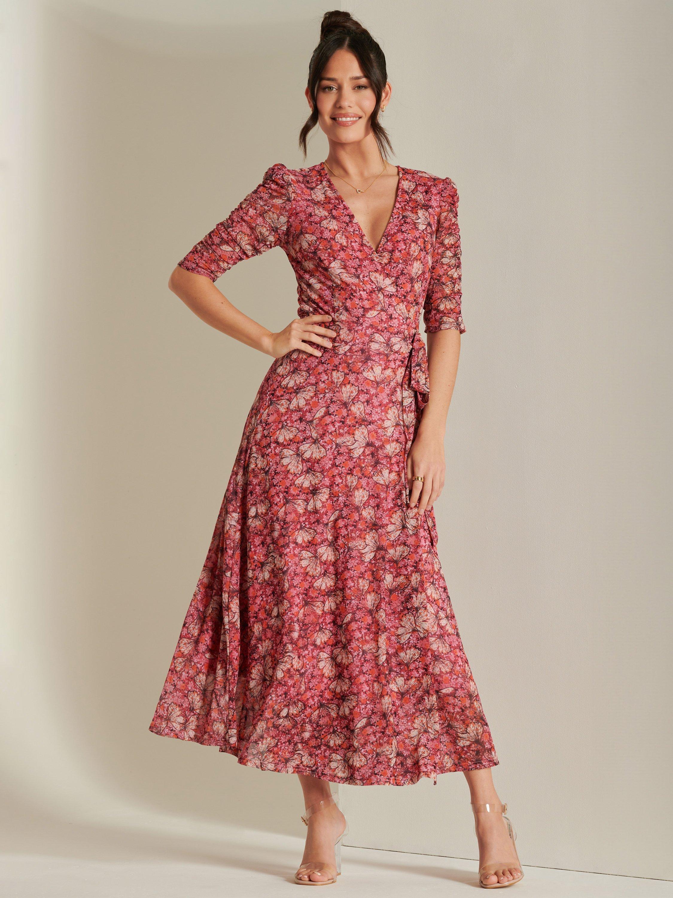 Jolie Moi Daliyah Mesh Maxi Dress, Multi
